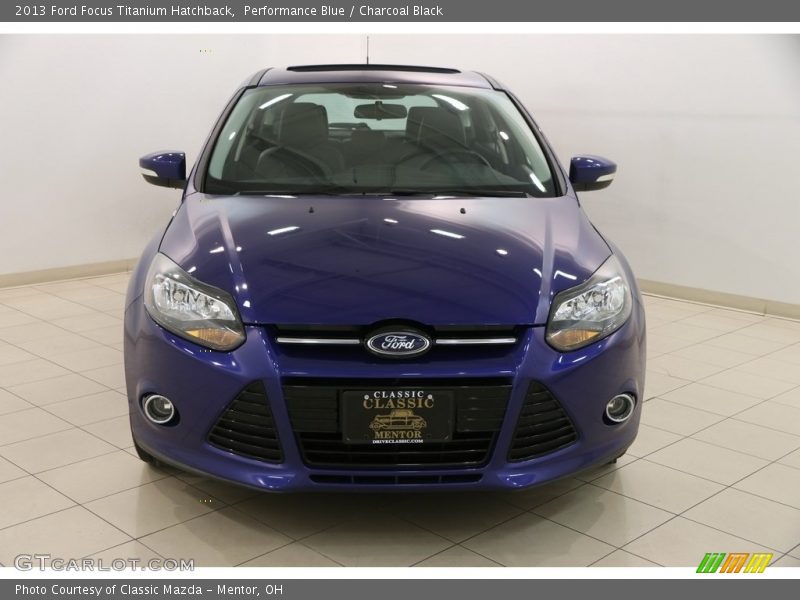 Performance Blue / Charcoal Black 2013 Ford Focus Titanium Hatchback