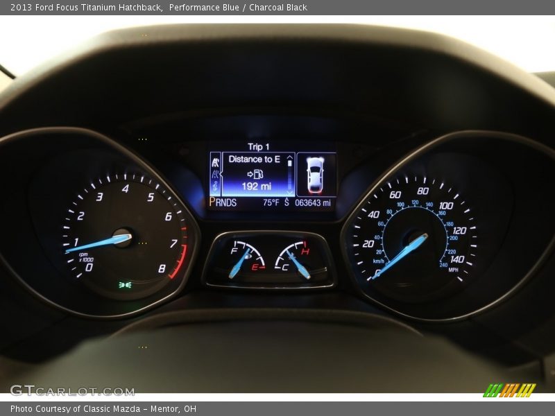Performance Blue / Charcoal Black 2013 Ford Focus Titanium Hatchback