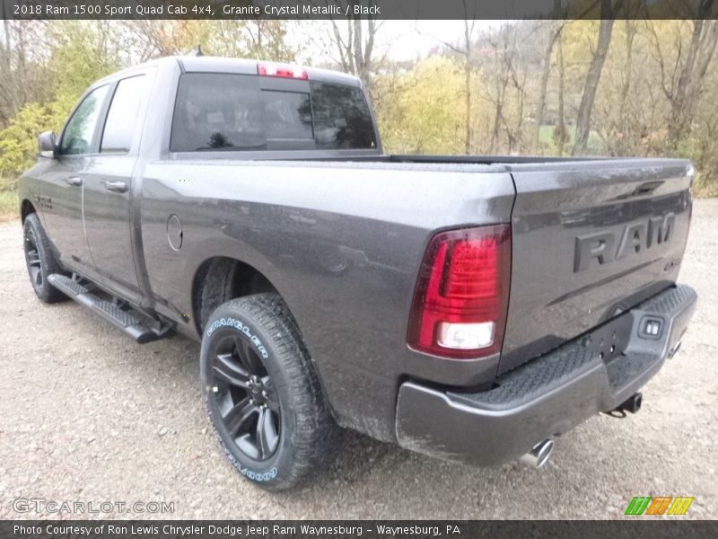 Granite Crystal Metallic / Black 2018 Ram 1500 Sport Quad Cab 4x4