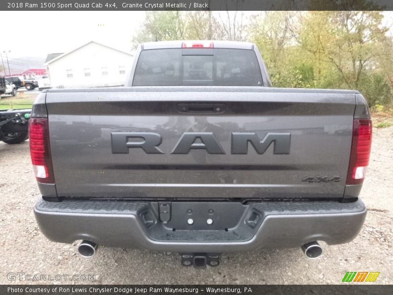 Granite Crystal Metallic / Black 2018 Ram 1500 Sport Quad Cab 4x4