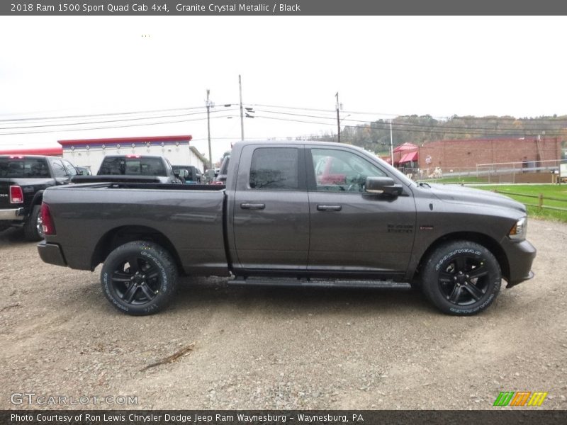 Granite Crystal Metallic / Black 2018 Ram 1500 Sport Quad Cab 4x4