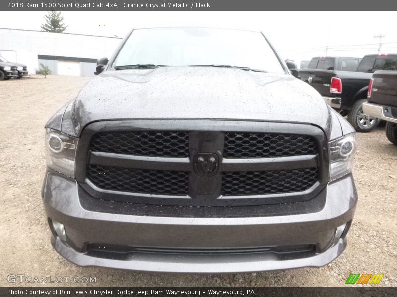 Granite Crystal Metallic / Black 2018 Ram 1500 Sport Quad Cab 4x4