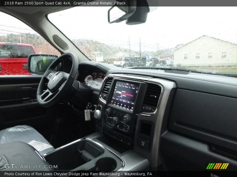 Granite Crystal Metallic / Black 2018 Ram 1500 Sport Quad Cab 4x4