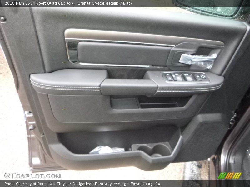 Granite Crystal Metallic / Black 2018 Ram 1500 Sport Quad Cab 4x4