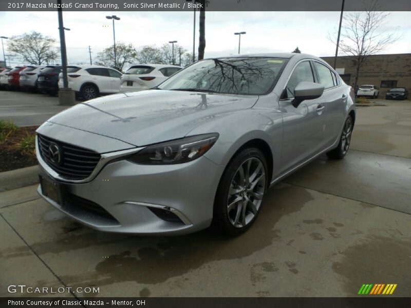 Sonic Silver Metallic / Black 2017 Mazda Mazda6 Grand Touring
