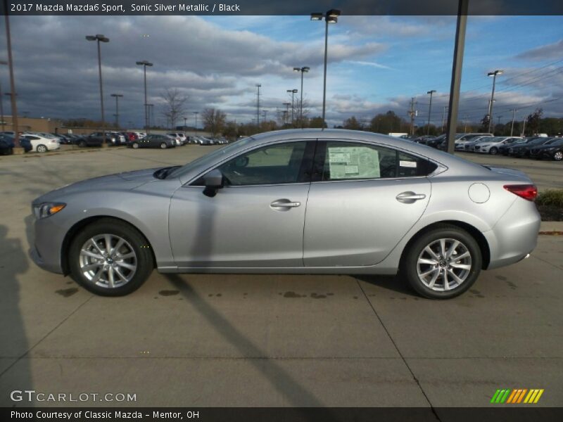 Sonic Silver Metallic / Black 2017 Mazda Mazda6 Sport