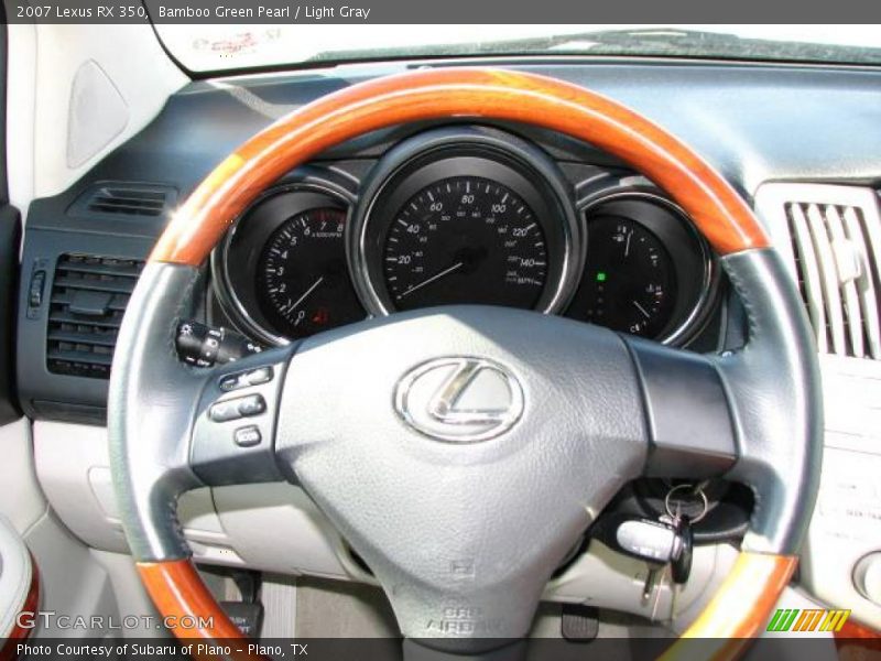 Bamboo Green Pearl / Light Gray 2007 Lexus RX 350