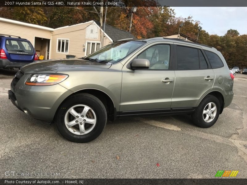 Natural Khaki Green / Beige 2007 Hyundai Santa Fe GLS 4WD