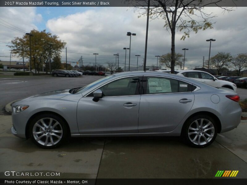 Sonic Silver Metallic / Black 2017 Mazda Mazda6 Touring