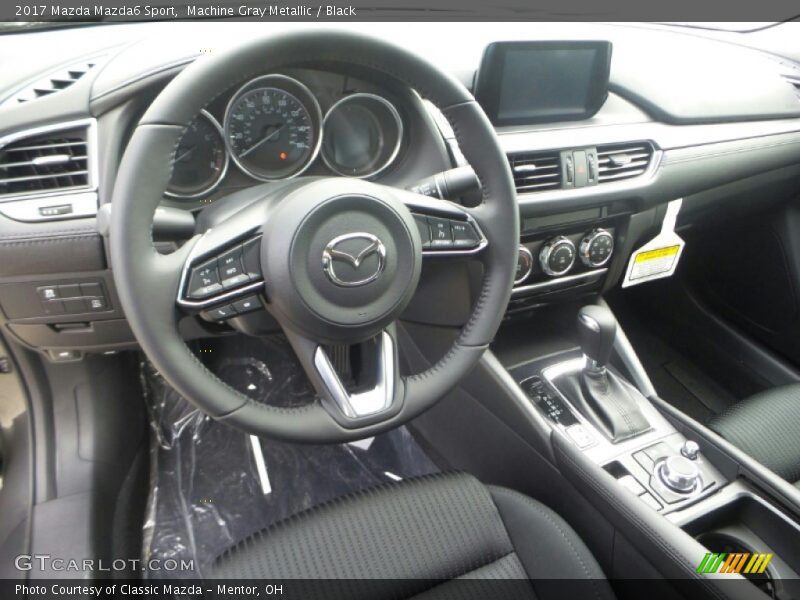 Machine Gray Metallic / Black 2017 Mazda Mazda6 Sport