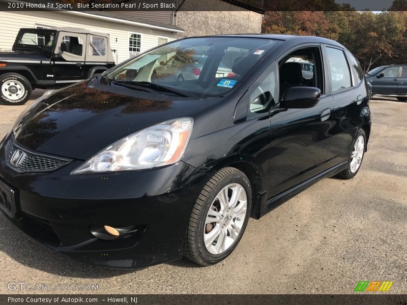 Blue Sensation Pearl / Sport Black 2010 Honda Fit Sport