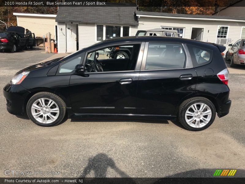 Blue Sensation Pearl / Sport Black 2010 Honda Fit Sport
