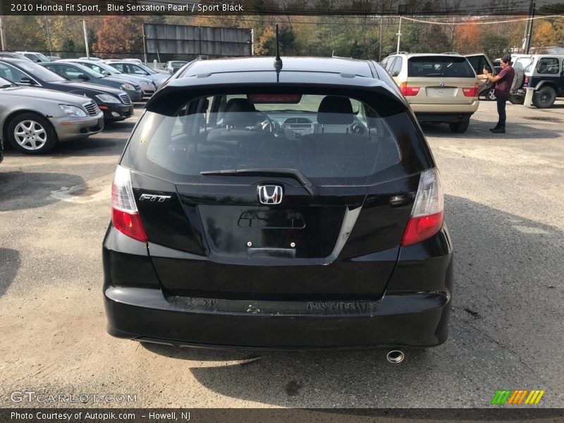 Blue Sensation Pearl / Sport Black 2010 Honda Fit Sport
