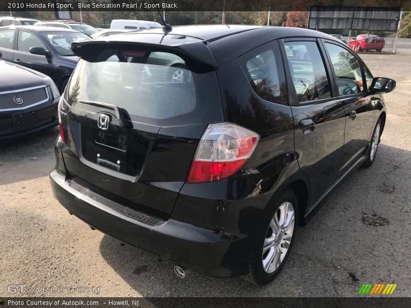 Blue Sensation Pearl / Sport Black 2010 Honda Fit Sport