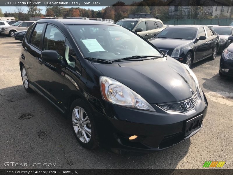 Blue Sensation Pearl / Sport Black 2010 Honda Fit Sport
