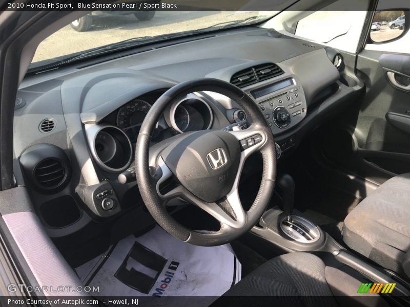Blue Sensation Pearl / Sport Black 2010 Honda Fit Sport