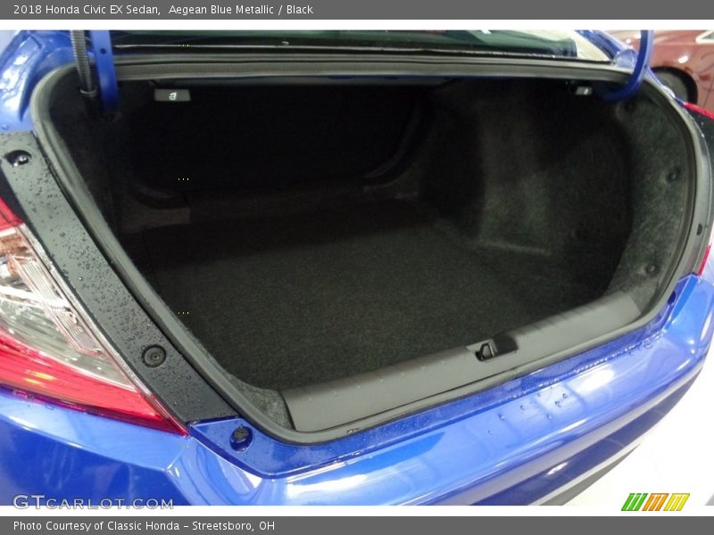Aegean Blue Metallic / Black 2018 Honda Civic EX Sedan