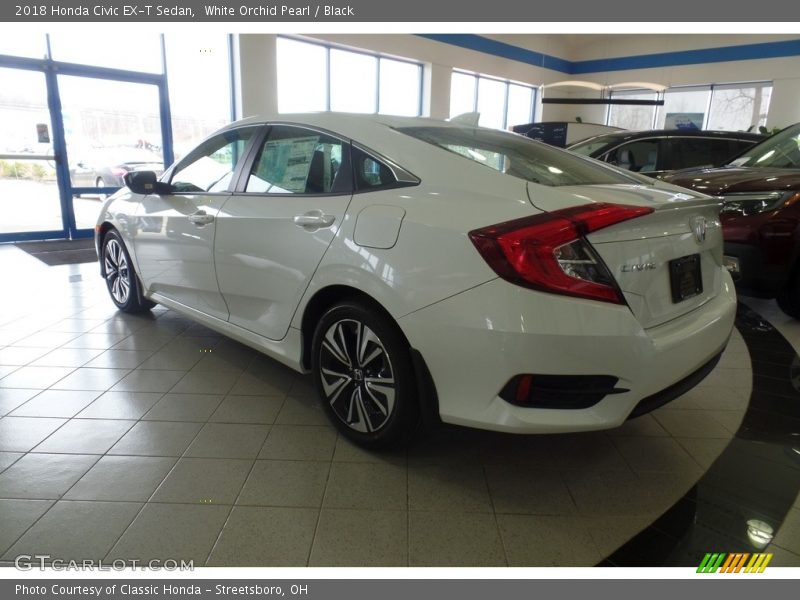 White Orchid Pearl / Black 2018 Honda Civic EX-T Sedan