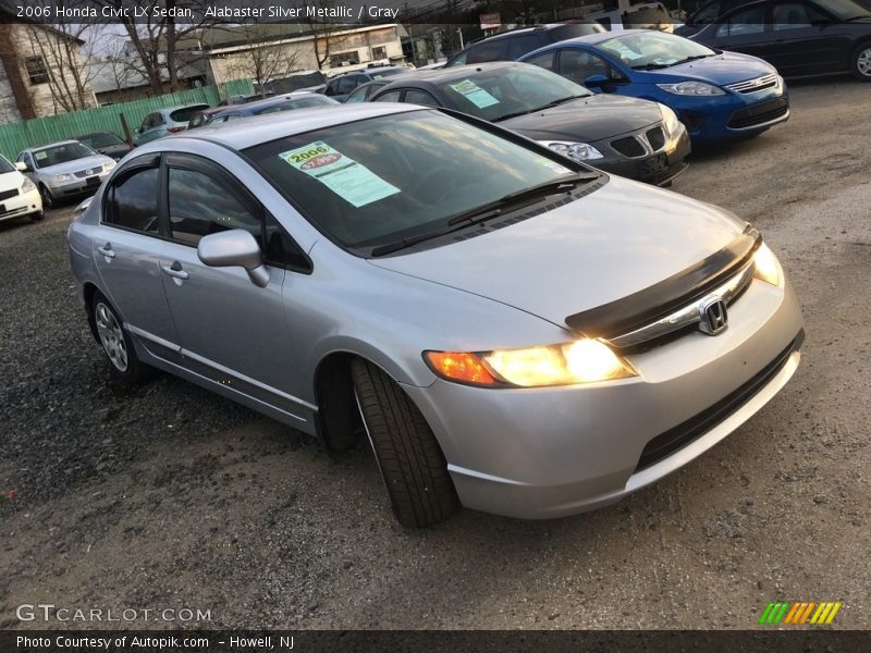 Alabaster Silver Metallic / Gray 2006 Honda Civic LX Sedan