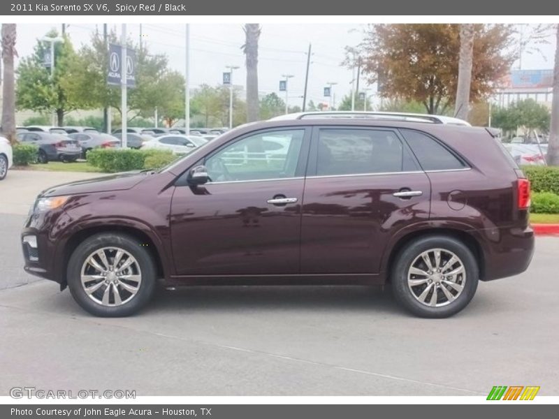 Spicy Red / Black 2011 Kia Sorento SX V6