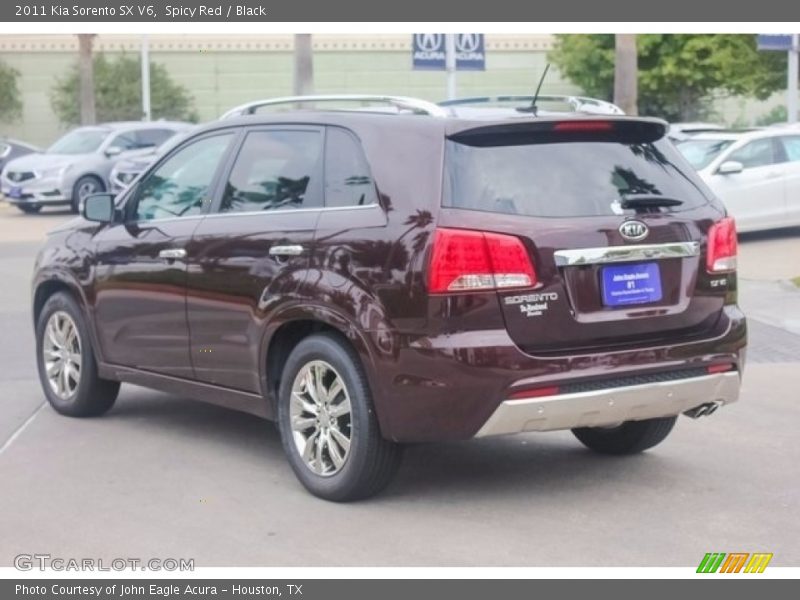 Spicy Red / Black 2011 Kia Sorento SX V6