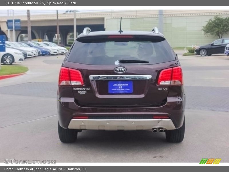 Spicy Red / Black 2011 Kia Sorento SX V6