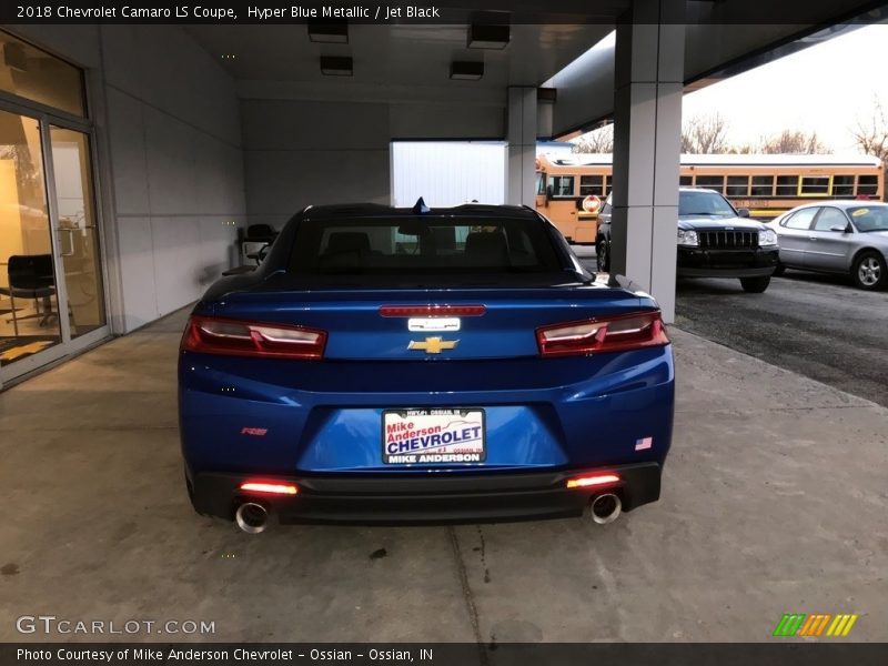 Hyper Blue Metallic / Jet Black 2018 Chevrolet Camaro LS Coupe