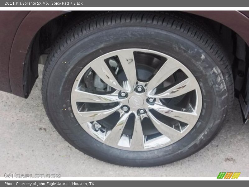 Spicy Red / Black 2011 Kia Sorento SX V6