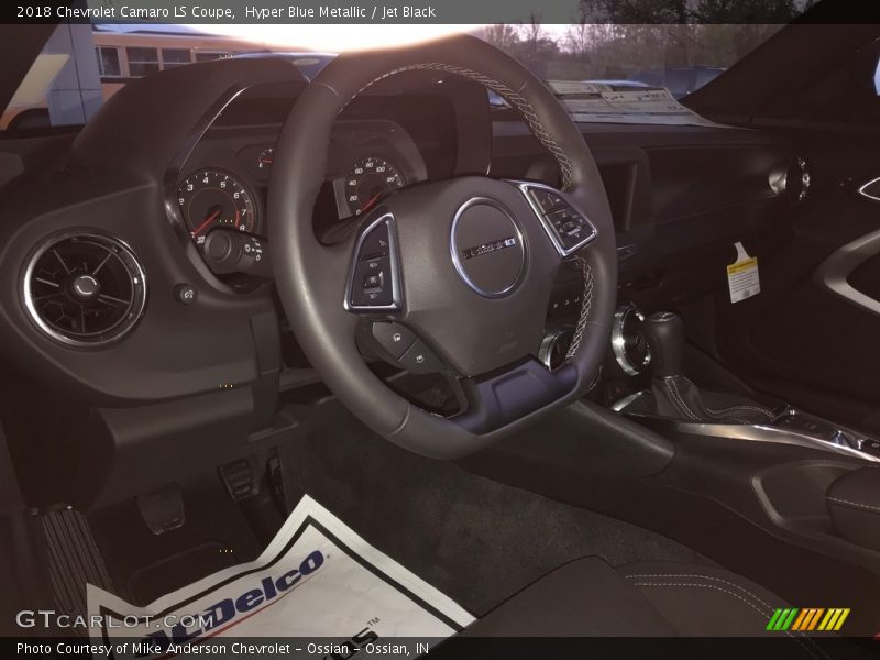 Hyper Blue Metallic / Jet Black 2018 Chevrolet Camaro LS Coupe