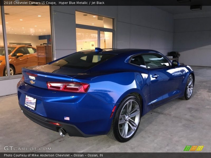 Hyper Blue Metallic / Jet Black 2018 Chevrolet Camaro LS Coupe