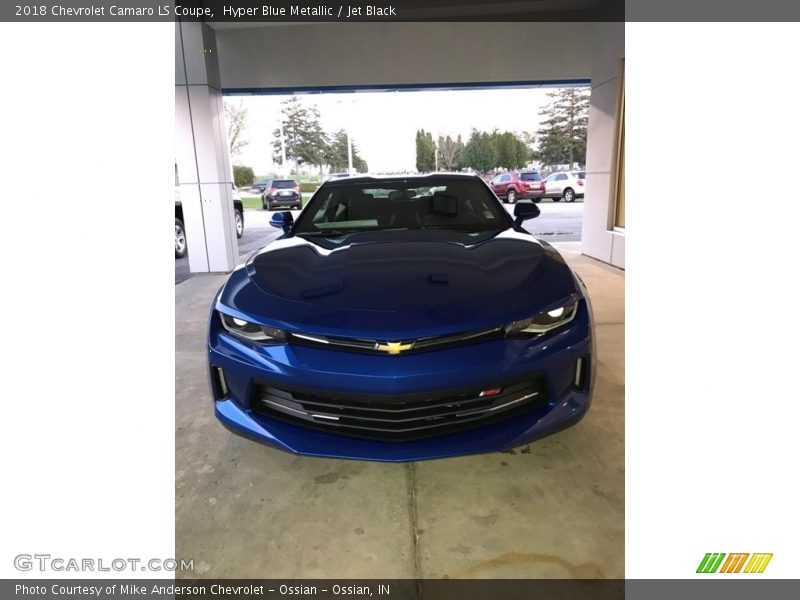 Hyper Blue Metallic / Jet Black 2018 Chevrolet Camaro LS Coupe