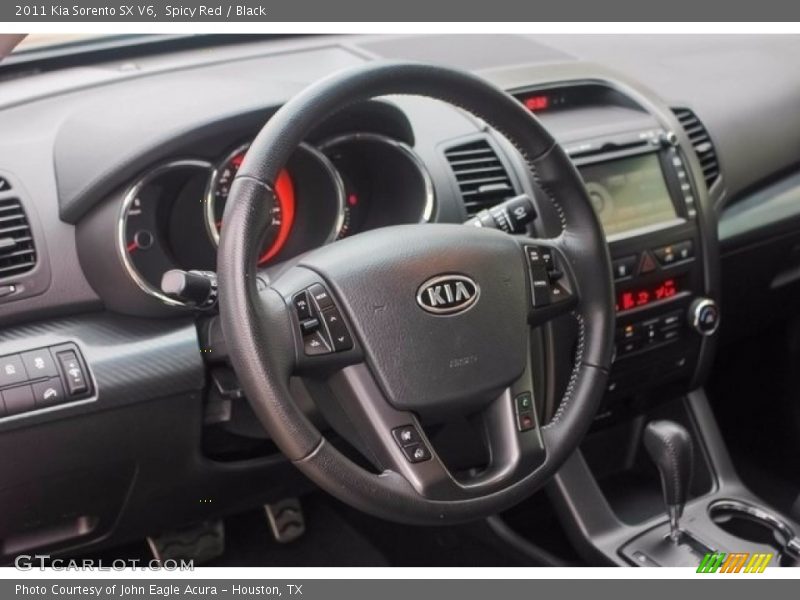 Spicy Red / Black 2011 Kia Sorento SX V6