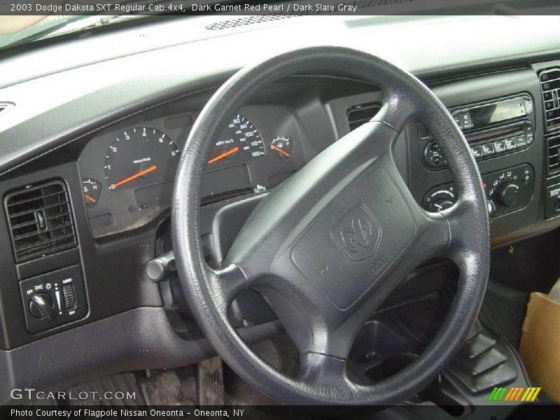 Dark Garnet Red Pearl / Dark Slate Gray 2003 Dodge Dakota SXT Regular Cab 4x4