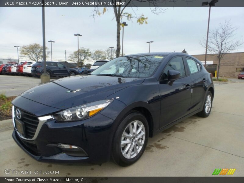Deep Crystal Blue Mica / Black 2018 Mazda MAZDA3 Sport 5 Door