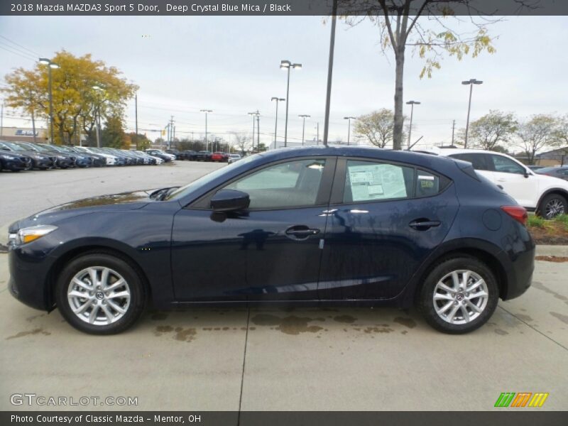 Deep Crystal Blue Mica / Black 2018 Mazda MAZDA3 Sport 5 Door