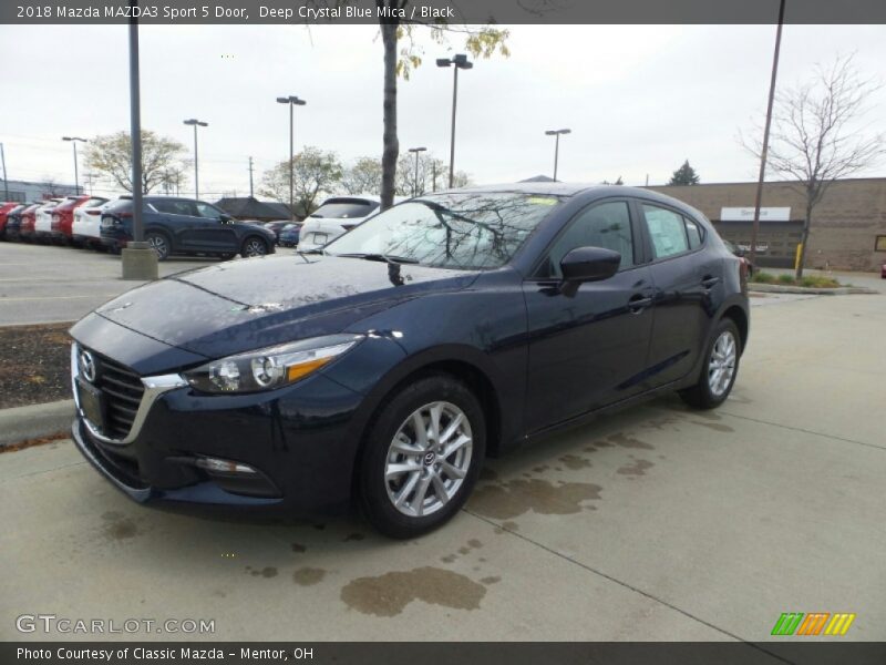 Deep Crystal Blue Mica / Black 2018 Mazda MAZDA3 Sport 5 Door