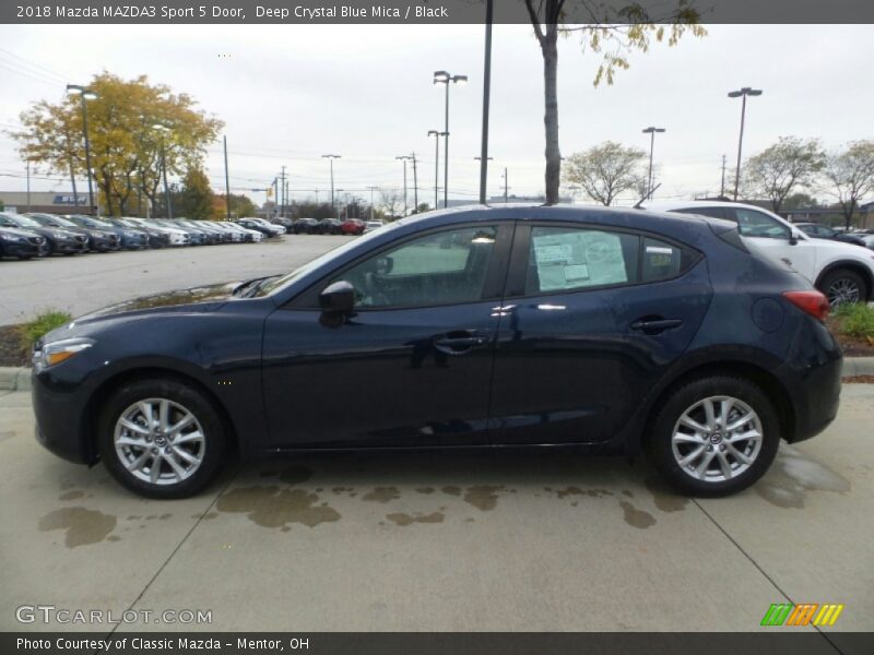 Deep Crystal Blue Mica / Black 2018 Mazda MAZDA3 Sport 5 Door