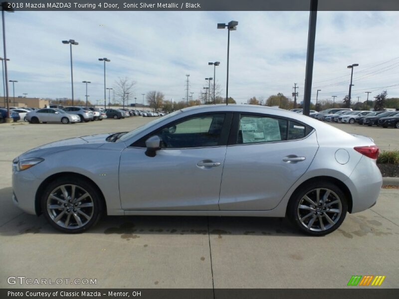 Sonic Silver Metallic / Black 2018 Mazda MAZDA3 Touring 4 Door