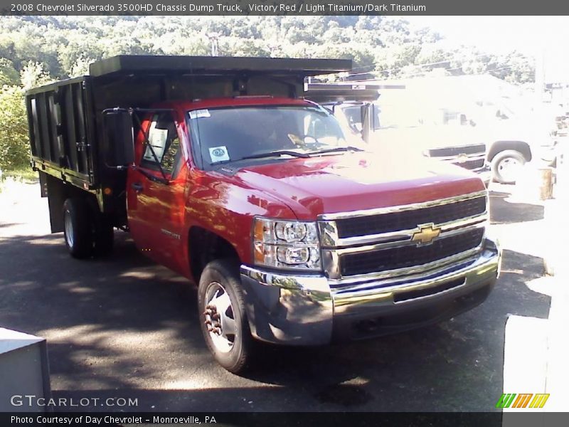 Victory Red / Light Titanium/Dark Titanium 2008 Chevrolet Silverado 3500HD Chassis Dump Truck