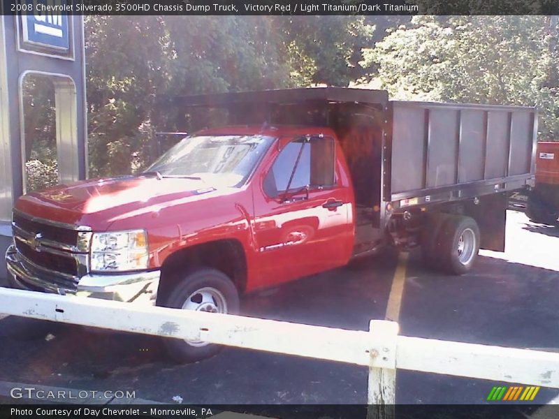 Victory Red / Light Titanium/Dark Titanium 2008 Chevrolet Silverado 3500HD Chassis Dump Truck
