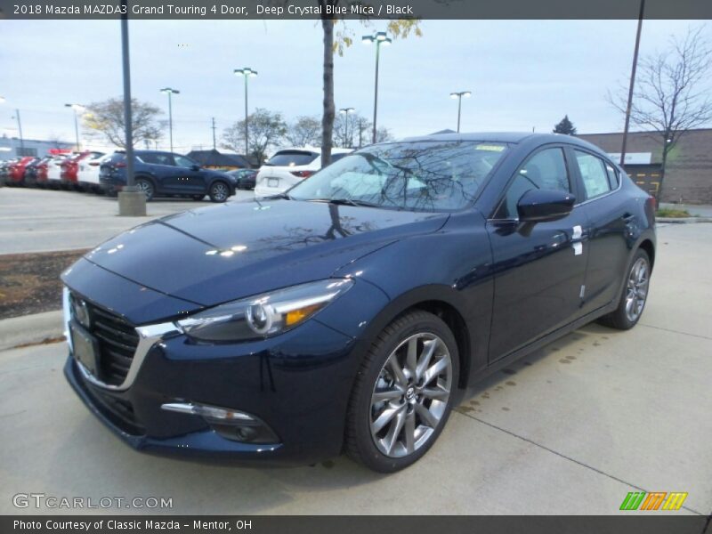 Deep Crystal Blue Mica / Black 2018 Mazda MAZDA3 Grand Touring 4 Door