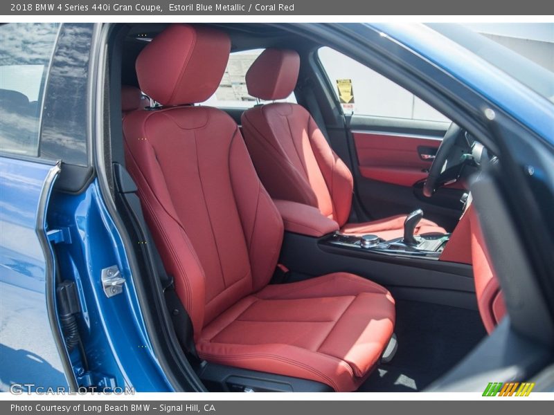 Estoril Blue Metallic / Coral Red 2018 BMW 4 Series 440i Gran Coupe