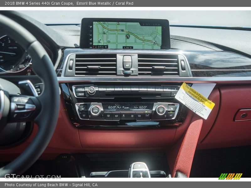 Estoril Blue Metallic / Coral Red 2018 BMW 4 Series 440i Gran Coupe