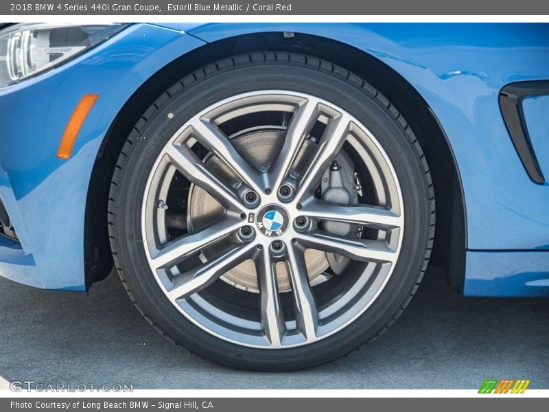 Estoril Blue Metallic / Coral Red 2018 BMW 4 Series 440i Gran Coupe