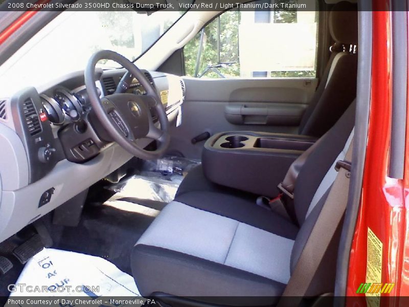 Victory Red / Light Titanium/Dark Titanium 2008 Chevrolet Silverado 3500HD Chassis Dump Truck
