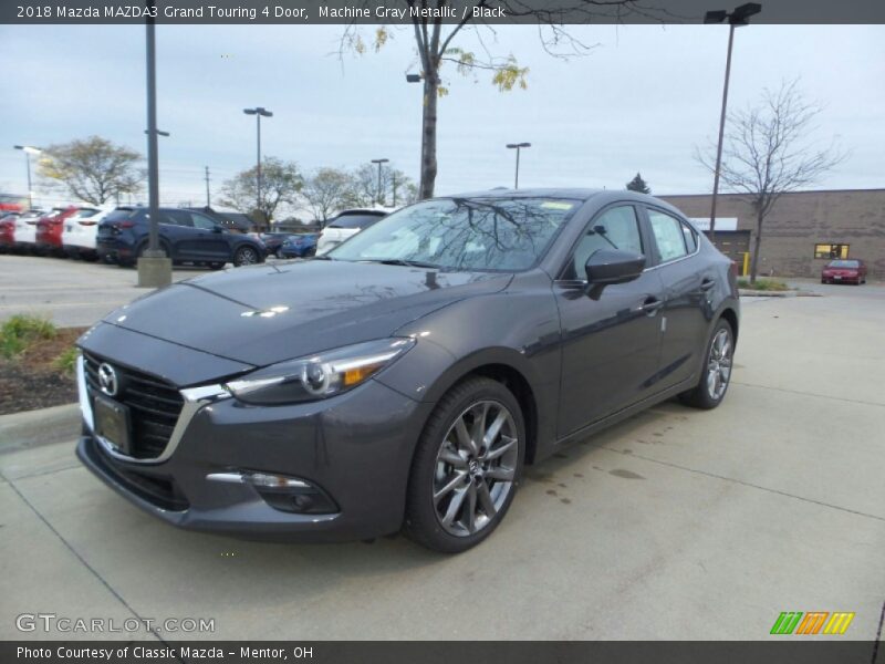 Machine Gray Metallic / Black 2018 Mazda MAZDA3 Grand Touring 4 Door