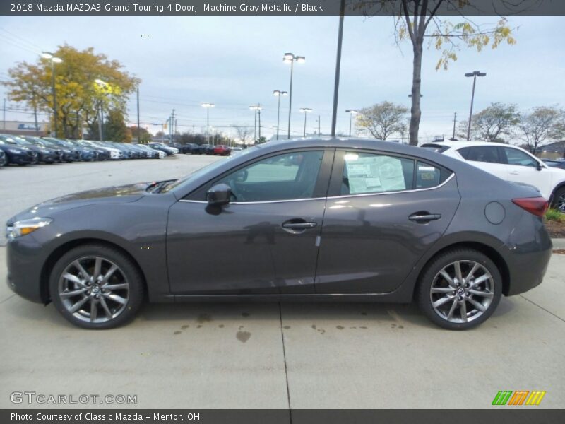 Machine Gray Metallic / Black 2018 Mazda MAZDA3 Grand Touring 4 Door