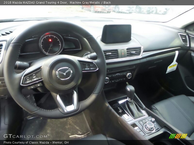 Machine Gray Metallic / Black 2018 Mazda MAZDA3 Grand Touring 4 Door