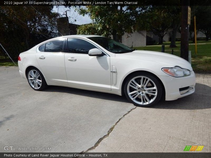 Porcelain White / London Tan/Warm Charcoal 2010 Jaguar XF XF Supercharged Sedan