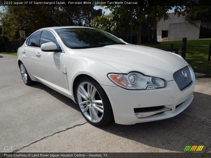 Porcelain White / London Tan/Warm Charcoal 2010 Jaguar XF XF Supercharged Sedan